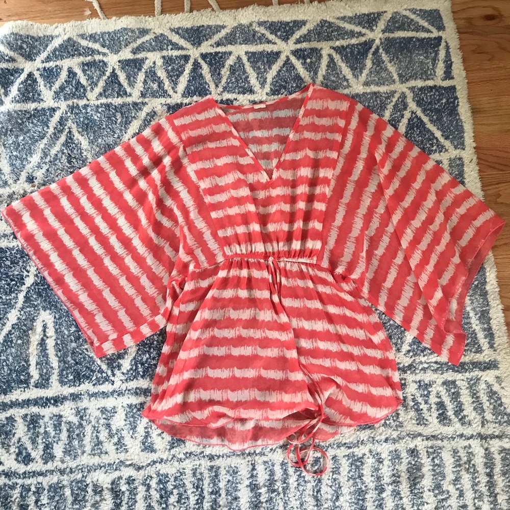 Sheer flowy bell sleeved top